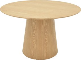 Τραπέζι Kayano pakoworld mdf σε φυσική απόχρωση Φ120x72εκ