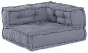 vidaXL 3 Θέσεων Modular Pouffe Καναπές Μετατρεπόμενος Γκρι