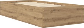vidaXL Κρεβάτι δαπέδου Artisian Δρυς 80 x 200 cm Επεξεργασμένο Ξύλο