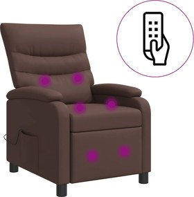 vidaXL Κάθισμα μασάζ Καφέ Τεχνητό Δέρμα