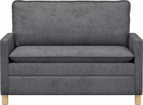 vidaXL Καναπές Σκούρο Γκρι 126 x 81 x 87,5 εκ Πολυεστέρας