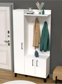 Ντουλάπα από Συνθετικό ξύλο Λευκό 90x180x180 cm