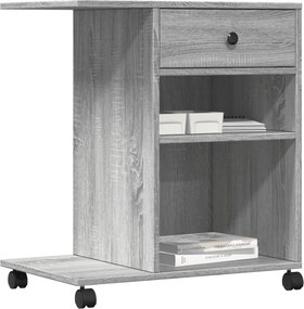 vidaXL Βάση Εκτυπωτή με Ρόδες Γκρι Sonoma 60x40x68,5 εκ.