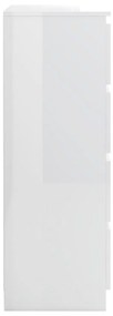 vidaXL Συρταριέρα Γυαλιστερό Λευκό 60x35x98,5 εκ. Επεξεργασμένο Ξύλο