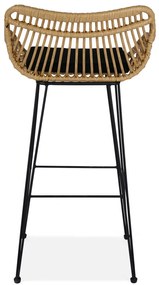 H105 bar stool, color: natural / black DIOMMI V-CH-H/105