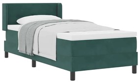 vidaXL Κρεβάτι με Ελατήρια και Στρώμα Μαύρο 100x200 εκ. Βελούδο