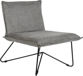 Πολυθρόνα DKD Home Decor 66 x 78 x 75 cm Μαύρο Γκρι Μέταλλο