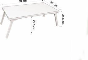 Γραφείο Laptop Atlantic Πεύκο / Λευκό EBECES 60x35x24.5