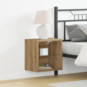 vidaXL Κρεμαστό Ράφι Μασίφ Δρυός 40x28,5x40 εκ. Επεξεργασμένο Ξύλο
