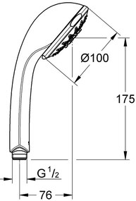 Τηλέφωνο ντουζ Grohe Relexa Five