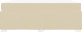 vidaXL Σκελετός Κρεβατιού με στρώμα Κρεμ 180 x 200 cm ύφασμα
