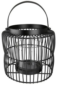 Φανάρι ArteLibre Κλουβί Μαύρο Μέταλλο 23cm-05160736