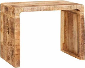 vidaXL End Table Καφέ 60 x 35 x 46 εκ. Στερεό ξύλο μάνγκο