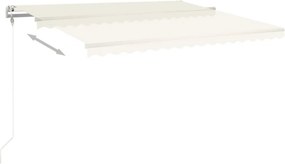 vidaXL Τέντα Συρόμενη Αυτόματη Κρεμ 450 x 350 εκ.