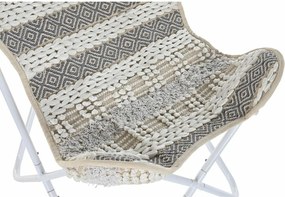 Κήπος πολυθρόνα DKD Home Decor Λευκό Γκρι 74 x 65 x 90 cm