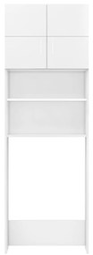 Ντουλάπι Πλυντηρίου Γυαλιστερό Λευκό 64 x 25,5 x 190 εκ.
