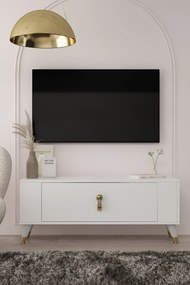 Stewehome Μοντέρνο έπιπλο τηλεόρασης με ντουλάπι 120x26x48 cm
