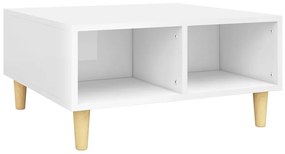 vidaXL Τραπεζάκι Σαλονιού Γυαλιστερό Λευκό 60x60x30 εκ. Μοριοσανίδα