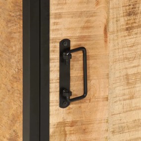 vidaXL Ντουλάπι Μπάνιου 40x27x90 εκ. από Μασίφ Ξύλο Μάνγκο και Σίδηρο
