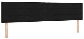vidaXL Κρεβάτι box spring με στρώμα με στρώμα Μαύρο 200 x 200 cm