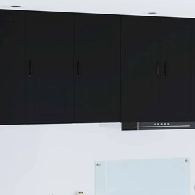 Κρεμαστό ντουλάπι κουζίνας με ράφι Μαύρο 40 x 31 x 80 εκ.