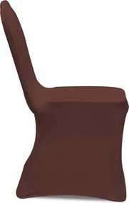 vidaXL Καλύμματα Καρέκλας Ελαστικά 6 τεμ. Καφέ