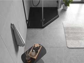 Mexen Flow πενταγωνικός ντους slim 80 x 80 cm, μαύρο ματ - 46P708080
