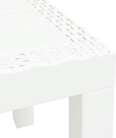 vidaXL Τραπέζι Κήπου Λευκό 59 x 47 x 40 εκ. Πολυπροπυλένιο