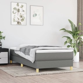 Πλαίσιο Κρεβατιού Boxspring Σκούρο Γκρι 90 x 200 εκ. Υφασμάτινο