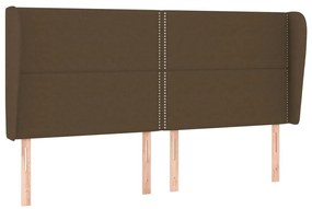 Κρεβάτι Boxspring με Στρώμα Σκούρο Καφέ 180x200 εκ Υφασμάτινο - Καφέ