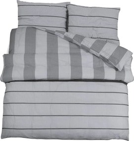 vidaXL Σετ Παπλωματοθήκης Γκρι 225x220 εκ. Βαμβακερό