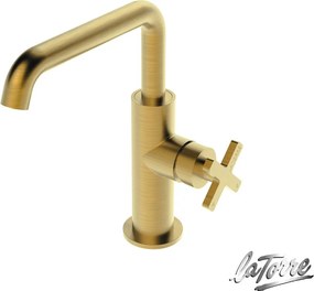 La Torre Elle Cross Gold Brushed 38020 – Μπαταρία νιπτήρα
