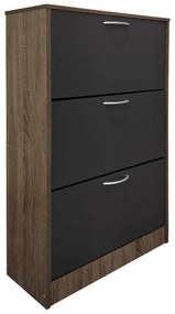 Παπουτσοθήκη Savaz σε oak-ανθρακί απόχρωση 60x24x114εκ 60x24x114 εκ.