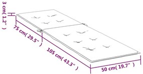 Μαξιλάρι Σεζλόνγκ Taupe (75+105) x 50 x 3 εκ. - Μπεζ-Γκρι