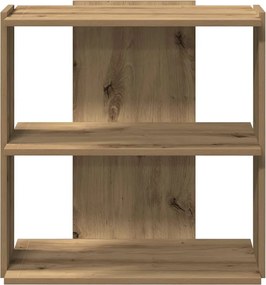 vidaXL Βιβλιοθήκη 3 επιπέδων Δρυς τεχνίτης 60x30x60 cm