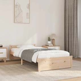 vidaXL Πλαίσιο Κρεβατιού 100 x 200 εκ. από Μασίφ Ξύλο