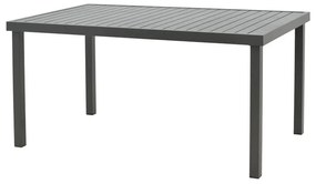 Τραπέζι Kliton αλουμινίου ανθρακί 150x80x74εκ 150x80x74 εκ.