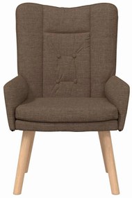 VidaXL Πολυθρόνα Καφέ 63 x 67 x 94 εκ. Ύφασμα και κόντρα πλακέ