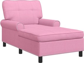 vidaXL Χαλάρωση με μαξιλάρι Ροζ 91 x 157 x 91 εκ. ύφασμα