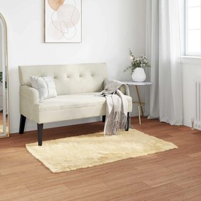 vidaXL Χαλί από τεχνητό πρόβειο δέρμα TAFALLA Κρεμ 60 x 110 cm