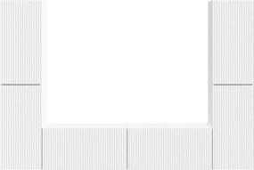 vidaXL Σετ επίπλου τηλεόρασης 6 pcs Λευκό Επεξεργασμένο ξύλο