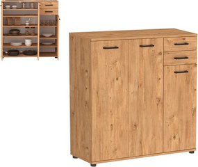 Παπουτσοθήκη - Ντουλάπι Polly Megapap χρώμα pine oak 108x35x108εκ.