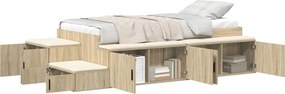 vidaXL Κρεβάτι με αποθηκευτικό χώρο Δρύς Sonoma 75 cm