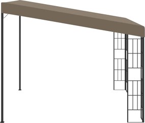 vidaXL Κιόσκι Επιτοίχιο Taupe 3 x 3 μ. Υφασμάτινο