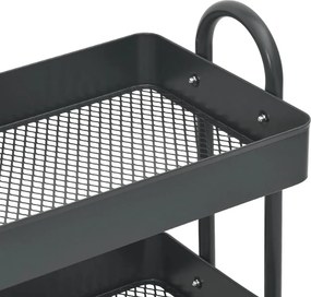 vidaXL Τροχήλατη Βάση 3 Επιπέδων Ανθρακί 43 x 34 x 79 εκ. από Ατσάλι