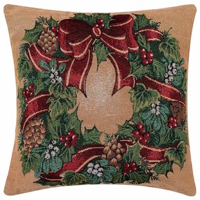 Χριστουγεννιάτικη Μαξιλαροθήκη (45x45) Silk Fashion W351-035