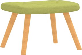 vidaXL Πολυθρόνα Relax Πράσινη Υφασμάτινη με Σκαμπό