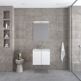 Royal Bath Madrid 60 White-2 - Έπιπλο Μπάνιου Με Νιπτήρα &amp; Καθρέπτη