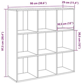 ΒΙΒΛΙΟΘΗΚΗ ΠΑΛΙΟ ΞΥΛΟ 98 X 29 X 97,5 ΕΚ. 855968