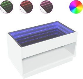 vidaXL Τραπεζάκι Σαλονιού Infinity LED Λευκό 90x50x50 εκ.